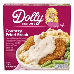 Dolly Parton's Country Fried Steak With Mashed Potatoes, Green Beans, With Bacon, Frozen Meal 12 oz