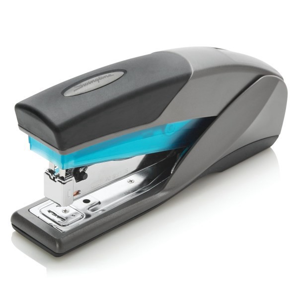 slide 6 of 7, Optima 25 Reduced Effort Stapler, 25 Sheets, Blue/Gray, 1 ct