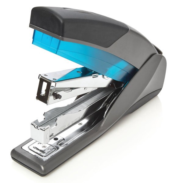 slide 2 of 7, Optima 25 Reduced Effort Stapler, 25 Sheets, Blue/Gray, 1 ct