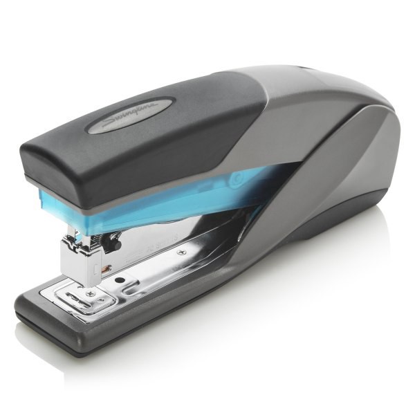 slide 4 of 7, Optima 25 Reduced Effort Stapler, 25 Sheets, Blue/Gray, 1 ct