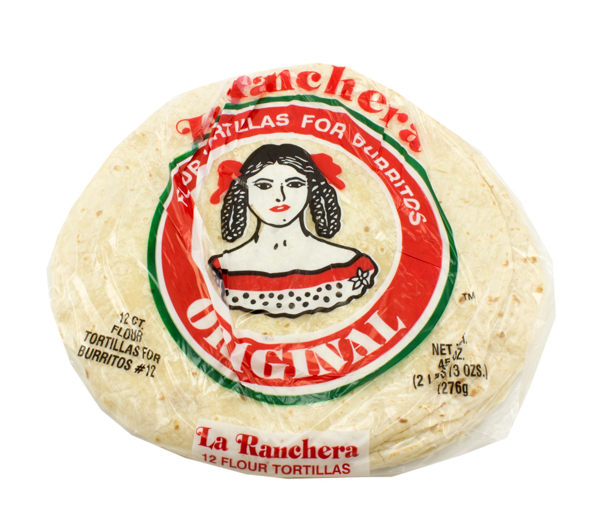 slide 1 of 1, La Ranchera 12" Burrito Flour Tortillas, 12 ct