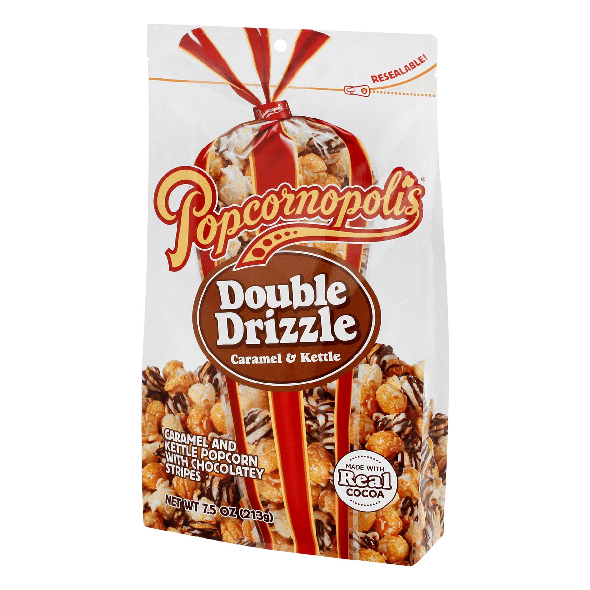 slide 5 of 9, Popcornopolis Double Drizzle Popcorn 7.5 oz, 7 oz