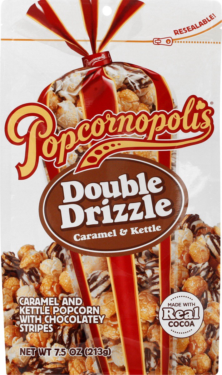 slide 8 of 9, Popcornopolis Double Drizzle Popcorn 7.5 oz, 7 oz