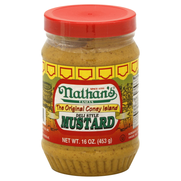 slide 1 of 1, Nathan's Famous Deli Style Mustard, 16 oz