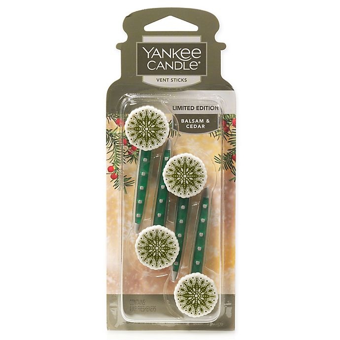 slide 1 of 2, Yankee Candle Balsam & Cedar Car Vent Sticks, 4 ct