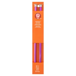 Boye Straight Aluminum Knitting Needles Size 11 - 10"