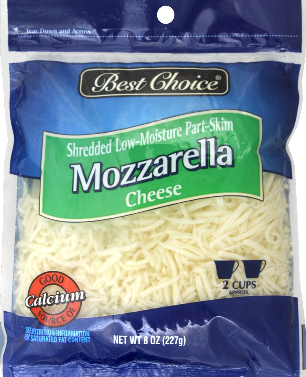 slide 2 of 3, Best Choice Shredded Mozzarella Cheese, 8 oz