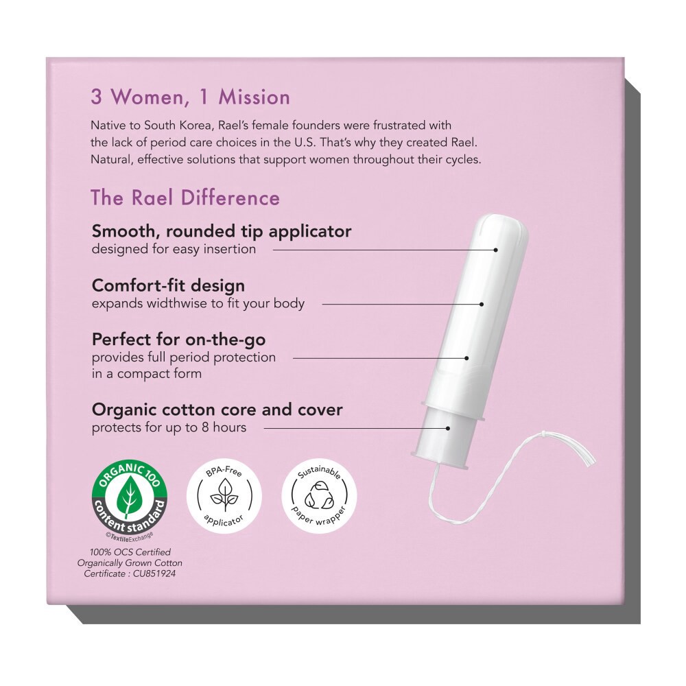 slide 2 of 2, Rael Super Tampons, 18 ct