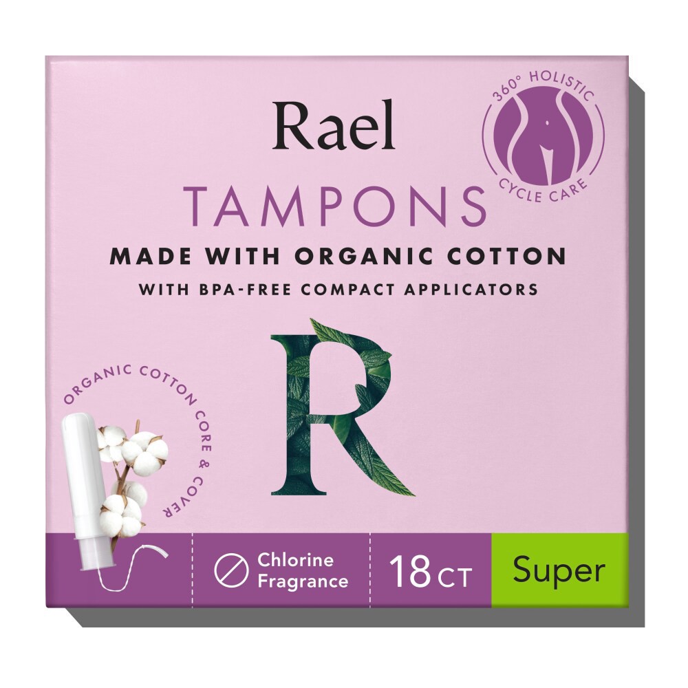 slide 1 of 2, Rael Super Tampons, 18 ct