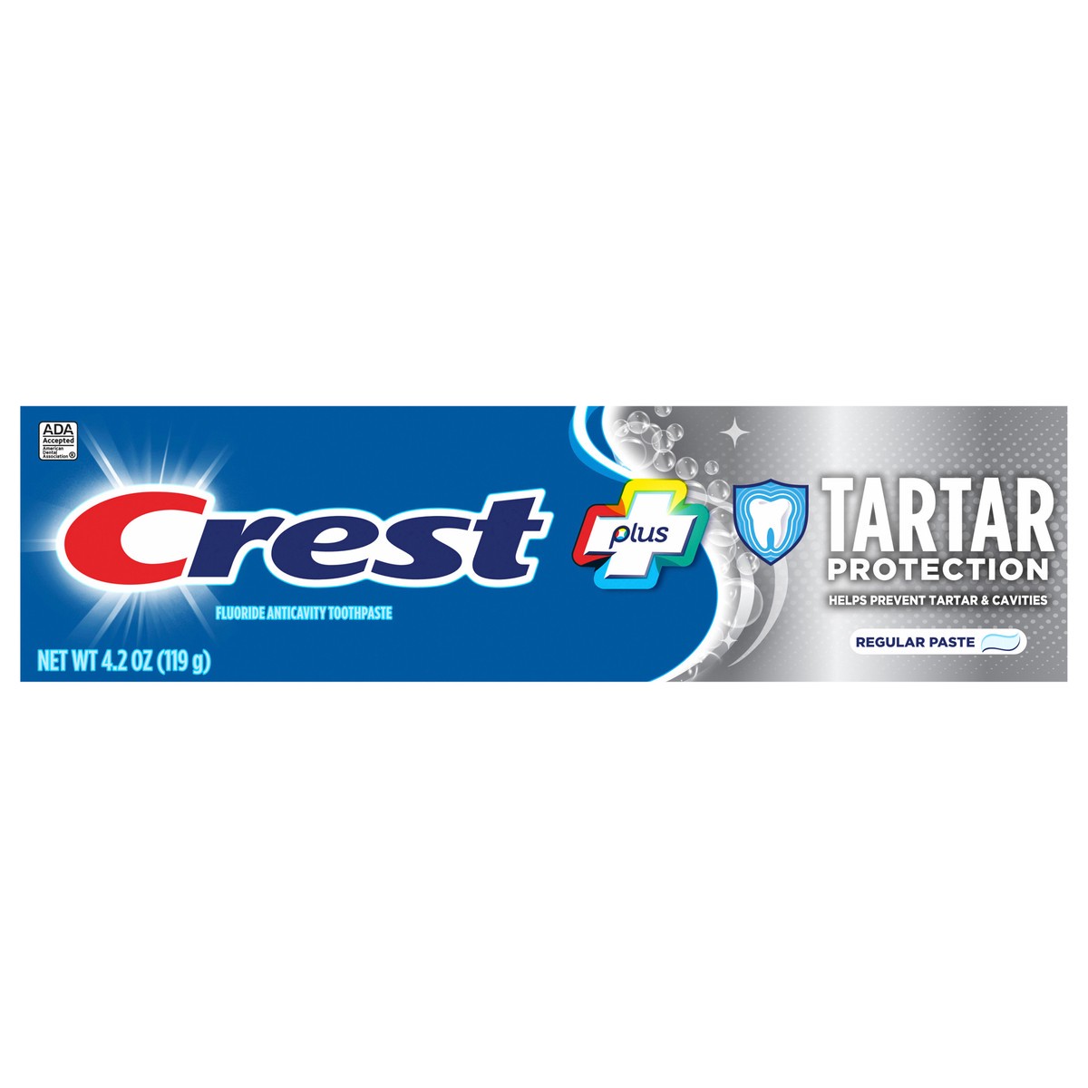 slide 1 of 4, Crest Plus Tartar Protection Toothpaste, Regular Paste, 4.2 oz, 4.2 oz