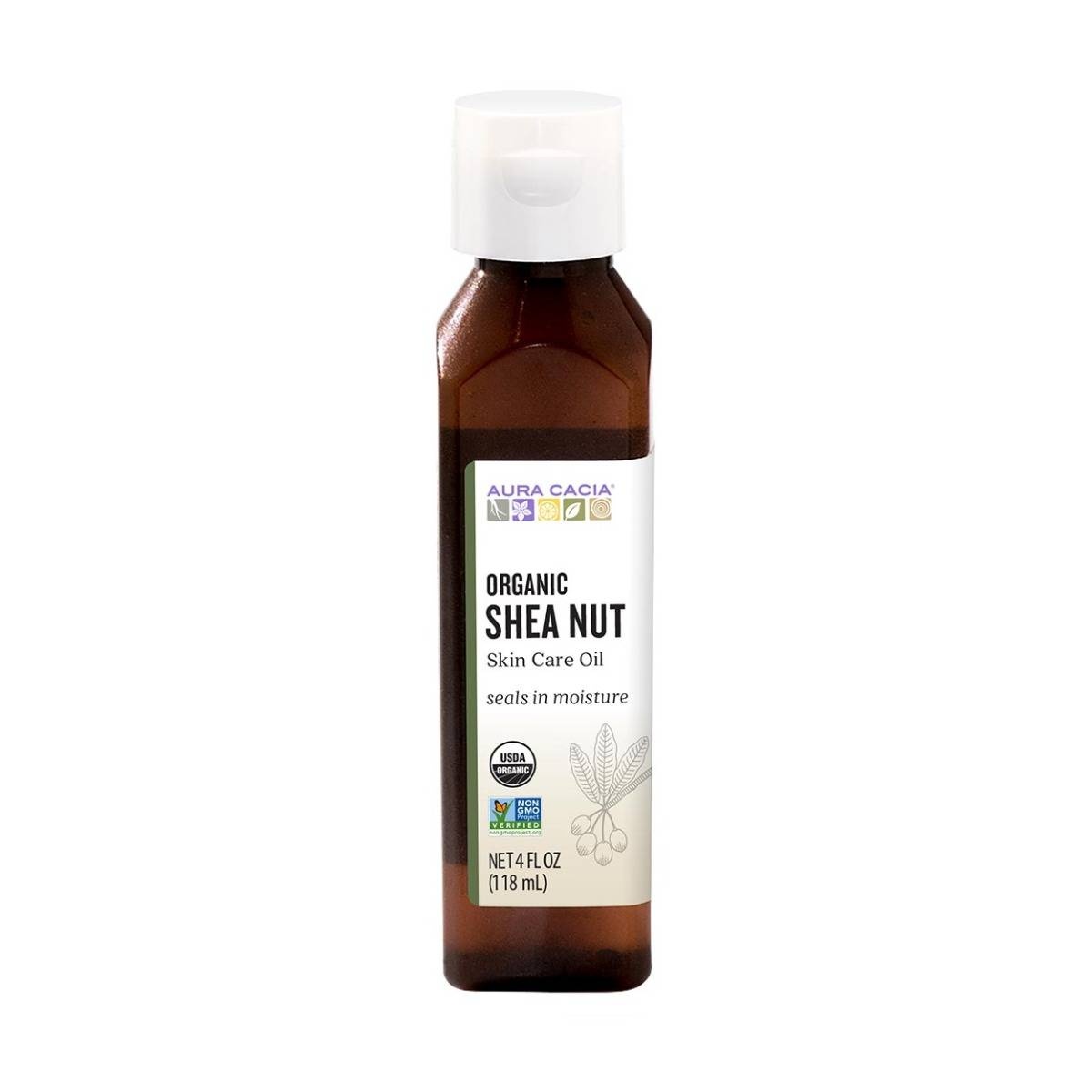 slide 1 of 1, Aura Cacia Organic Shea Nut Oil, 4 oz