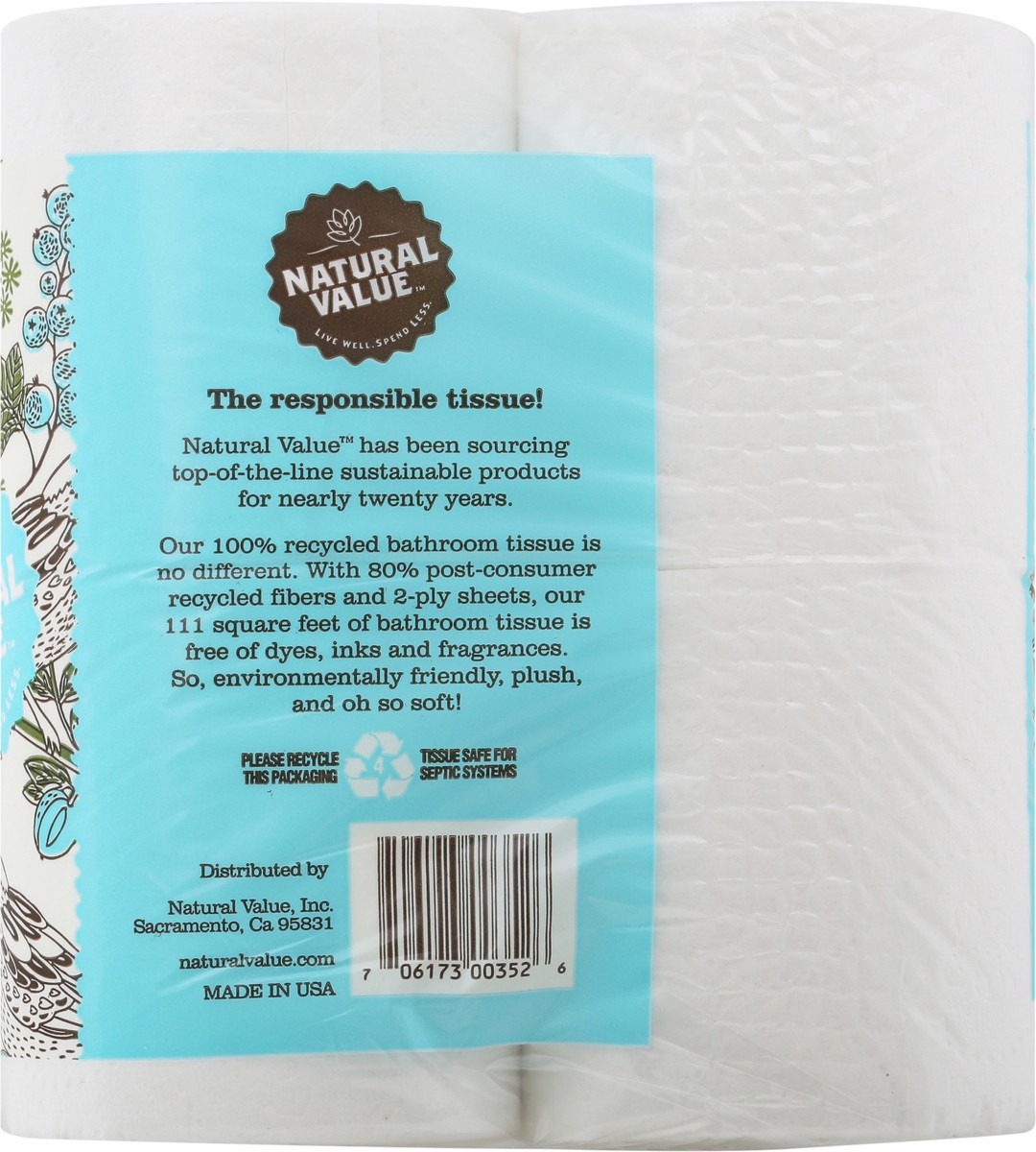 slide 11 of 11, Natural Value 100% Recycled 2-Ply Bathroom Tissue, 96 ct