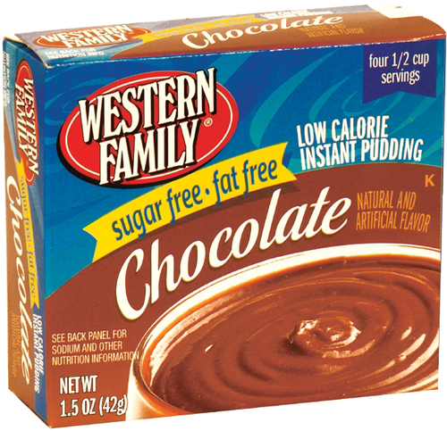 slide 1 of 1, Western Family Instant Sf Chocolate Pudding, 1.5 oz