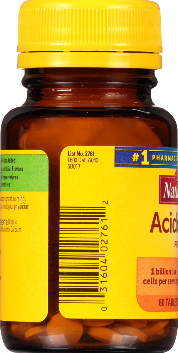 slide 7 of 9, Nature Made Acidophilus Probiotics 1 Billion CFU Per Serving, 60 Tablets, Helps Support Digestive Balance and Gastrointestinal Health, 60 ct