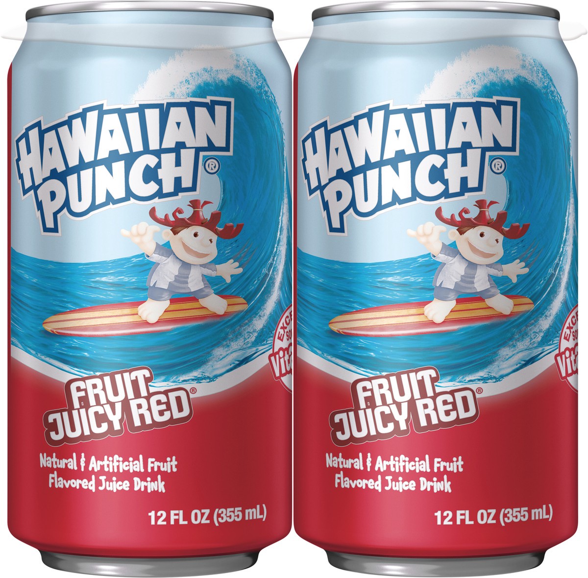 slide 4 of 11, Hawaiian Punch Fruit Juicy Red Juice Drink, 12 fl oz cans, 6 pack, 6 ct