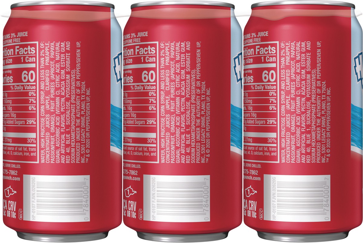 slide 6 of 11, Hawaiian Punch Fruit Juicy Red Juice Drink, 12 fl oz cans, 6 pack, 6 ct