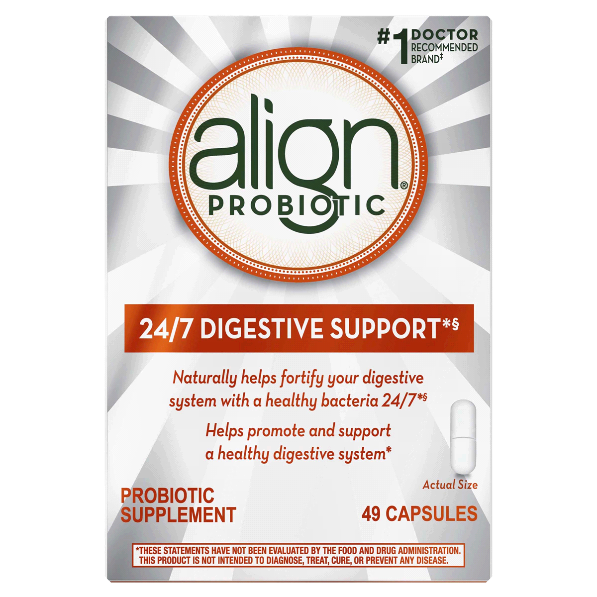 slide 1 of 1, Align Probiotic Supplement, 49 ct