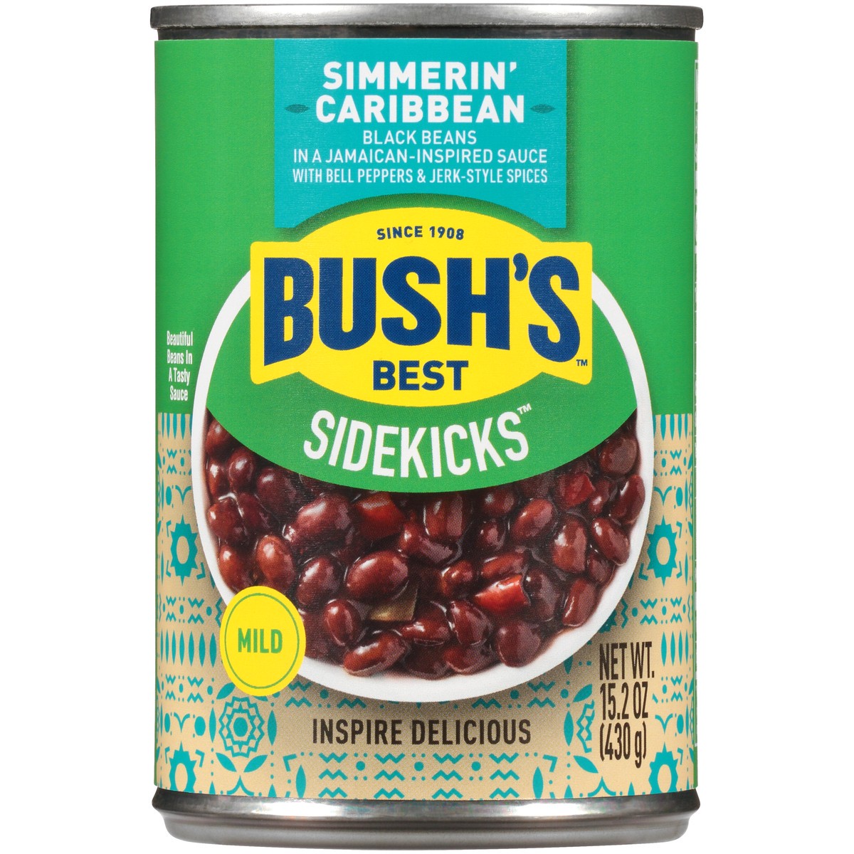 slide 4 of 7, Bush's Best Bush's Sidekicks Simmerin' Caribbean Black Beans 15.2 oz, 15.5 oz