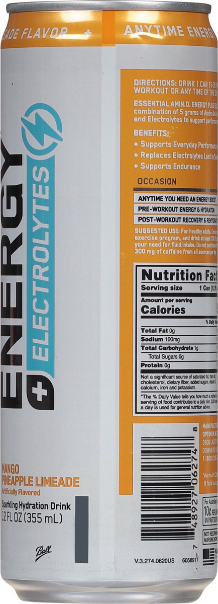 slide 8 of 9, Optimum Nutrition Amino Mango, 12 oz