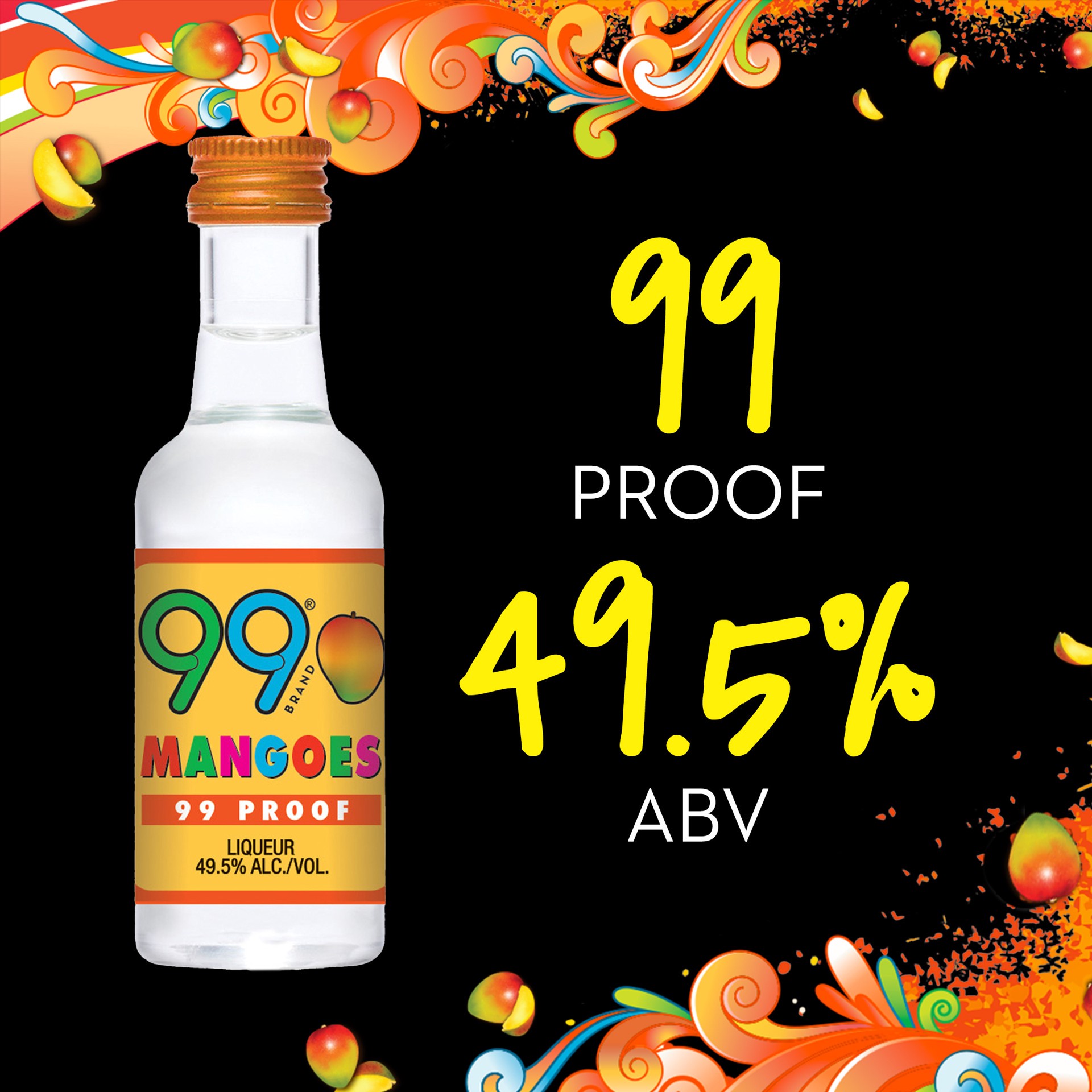 slide 3 of 5, 99 Brand Mangoes Liqueur, 50 ml