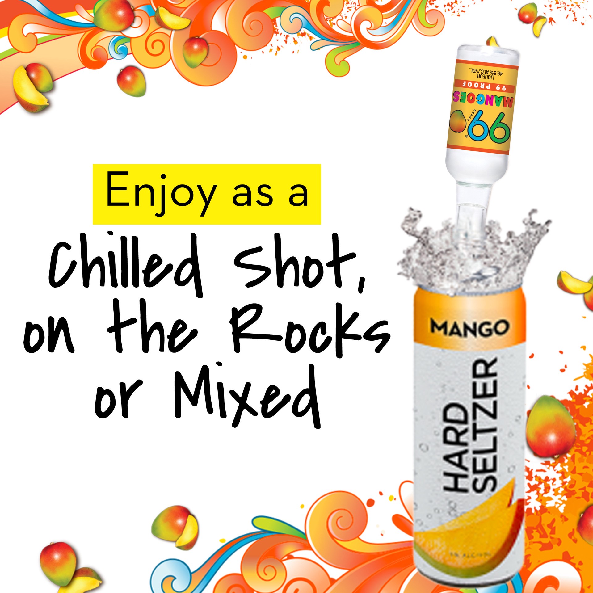 slide 5 of 5, 99 Brand Mangoes Liqueur, 50 ml