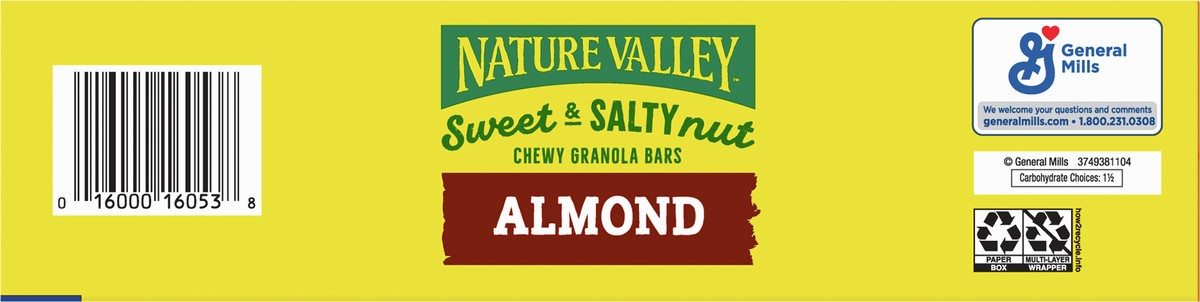 slide 5 of 9, Nature Valley Granola Bars, Sweet and Salty Nut, Almond, 1.2 oz, 15 ct, 15 ct