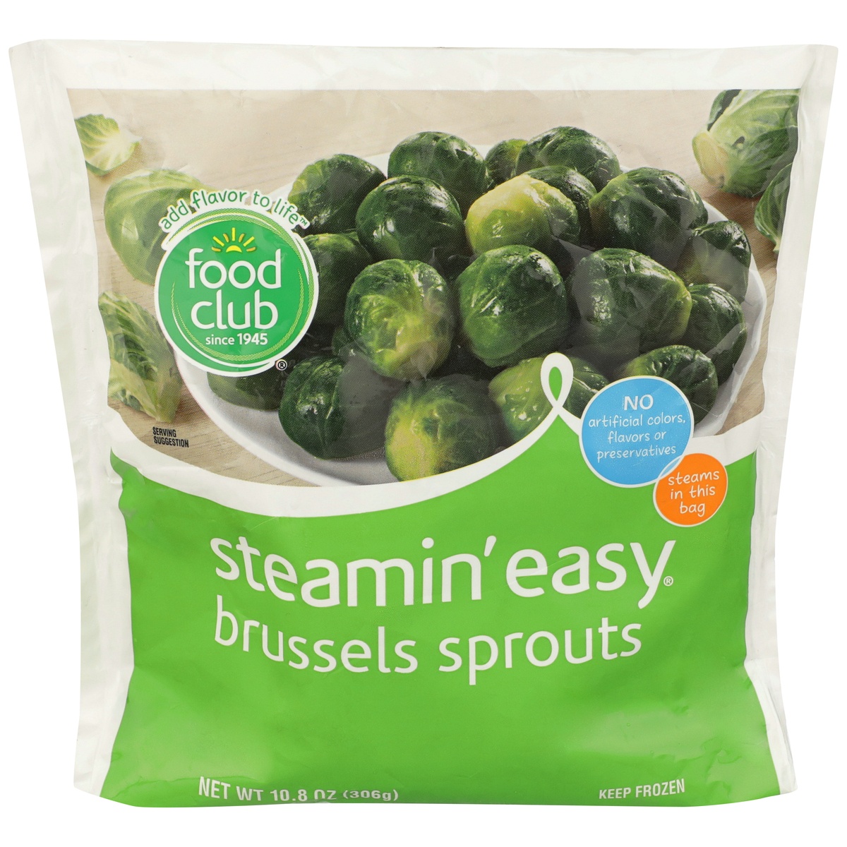 slide 1 of 1, Food Club Steamin' Easy, Brussels Sprouts, 10.8 oz