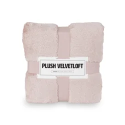 Berkshire Blanket Long Pile Velvetloft Plush - 50 in x 70 in - Warm Taupe