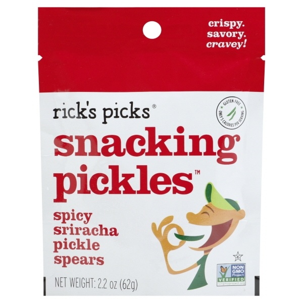 slide 1 of 1, Rick's Picks Sriracha Pickle Spears, 2.2 oz