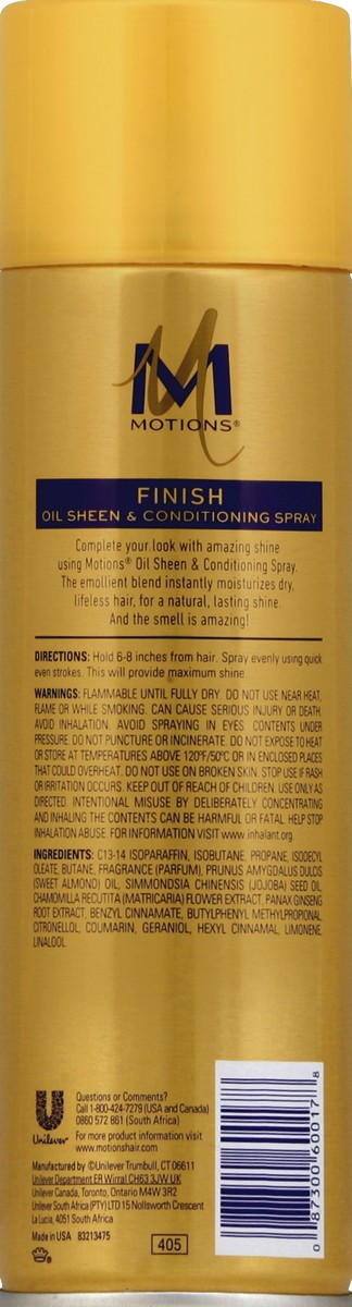 slide 2 of 3, Motions Oil Sheen & Conditioning Spray 11.25 oz, 11.25 oz