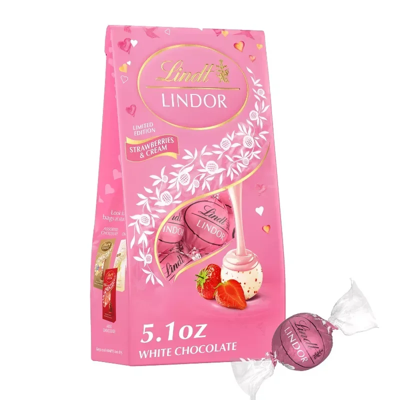 slide 1 of 10, Lindor Strawberries & Cream, 1 ct