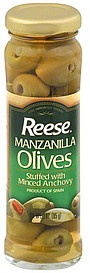 slide 1 of 2, Reese's Reese Olives w/ Minced Anchovies, 3 oz