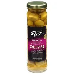 Reese Manzanilla Anchovy Stuffed Olives 3 oz