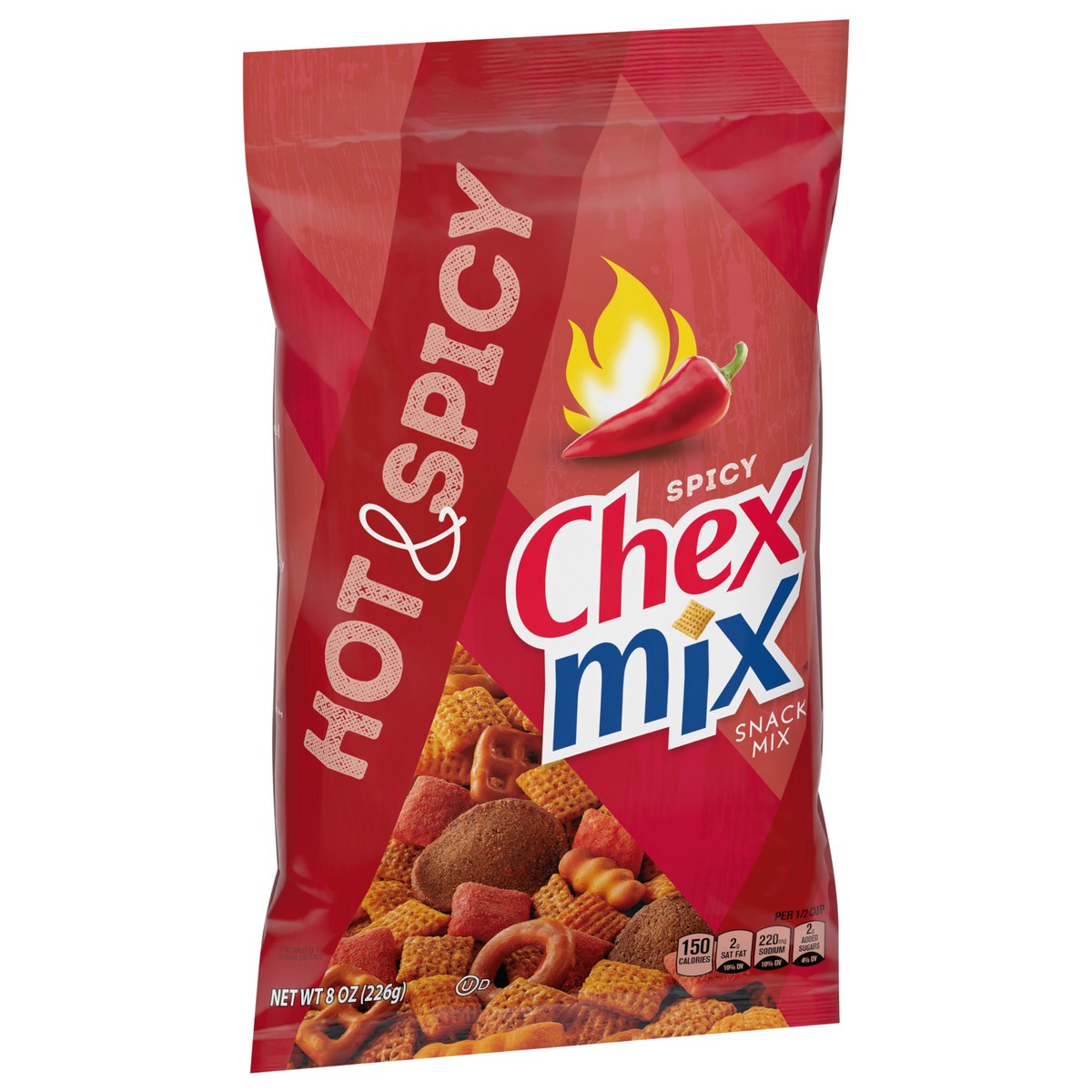 slide 3 of 4, Chex Mix Hot and Spicy Savory Snack Mix, Snacks, 8 oz, 8 oz