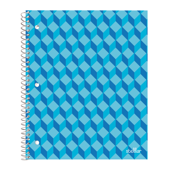 slide 1 of 2, Office Depot Brand Stellar Poly Notebook, 8-1/2'' X 11'', 1 Subject, College Ruled, 160 Pages (80 Sheets), Blue Geo, 80 ct
