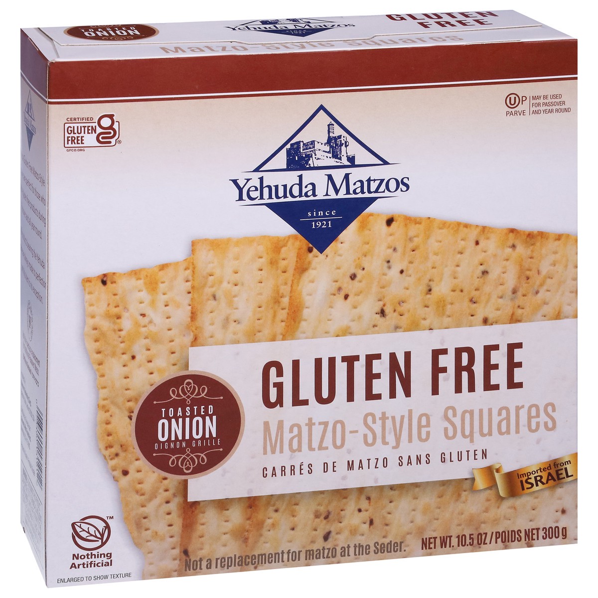 slide 2 of 9, Yehuda Gluten Free Toasted Onion Matzo-Style Squares 10.5 oz, 10.5 oz