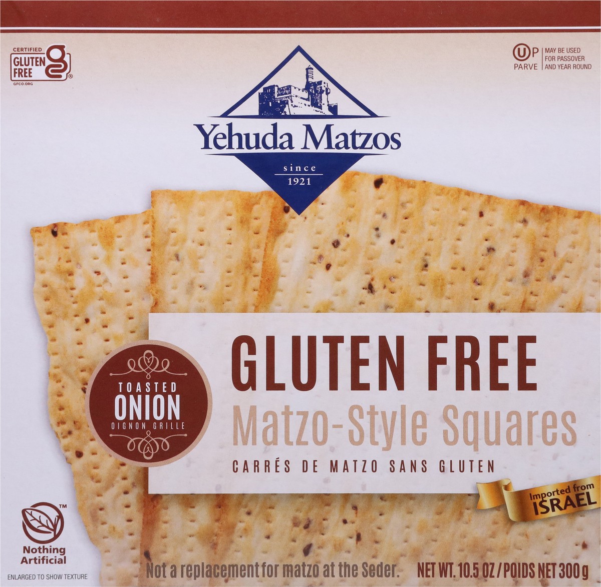 slide 6 of 9, Yehuda Gluten Free Toasted Onion Matzo-Style Squares 10.5 oz, 10.5 oz