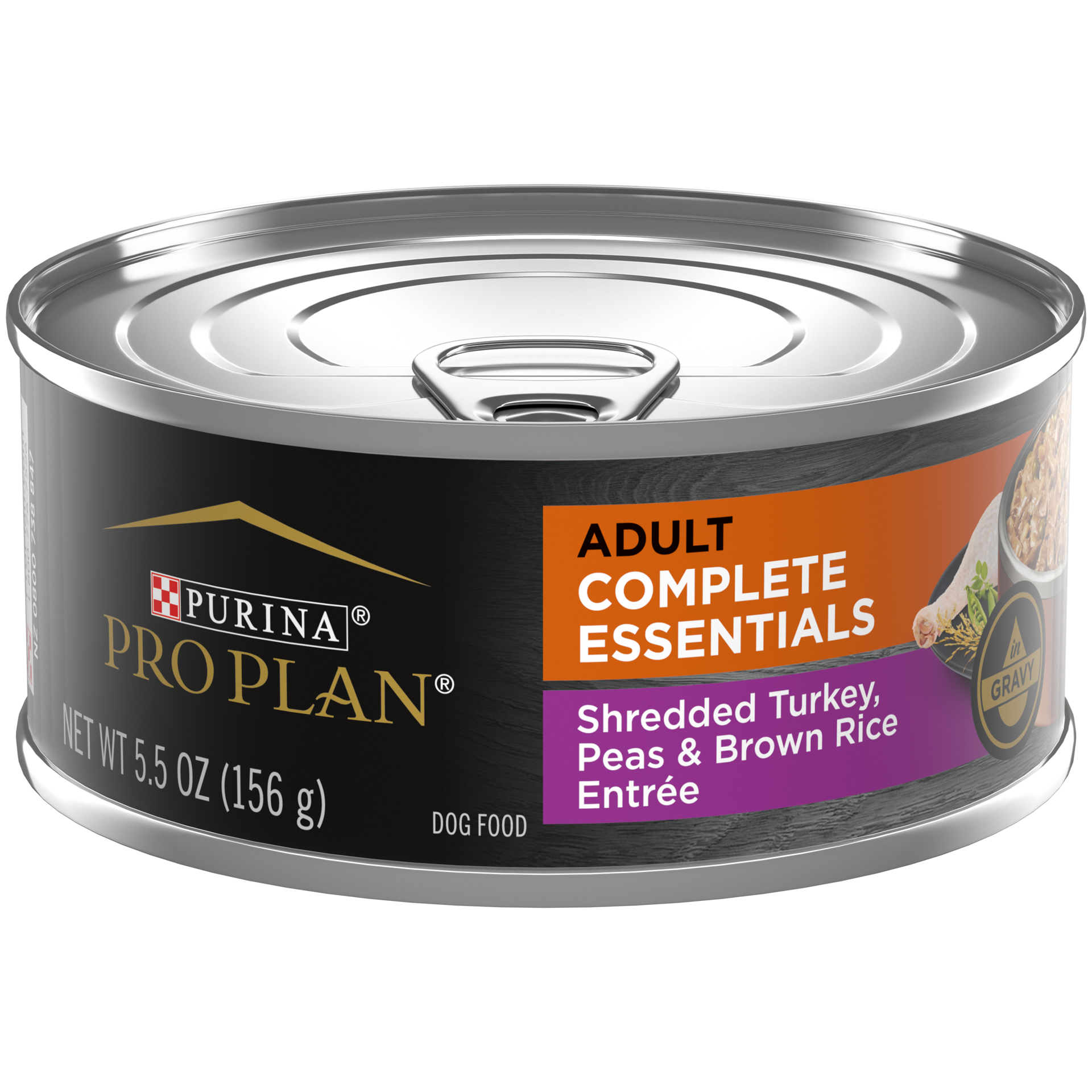 slide 1 of 2, Pro Plan Savor Shredded Turkey, Peas, & Brown Rice Entree Adult Canned Dog Food, 5.5 oz