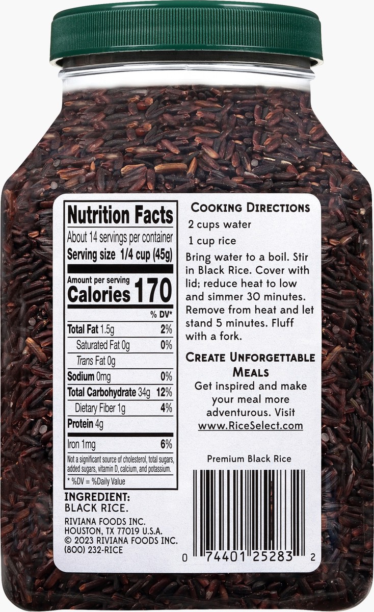 slide 9 of 11, RiceSelect Black Rice, Premium - 22 oz, 22 oz