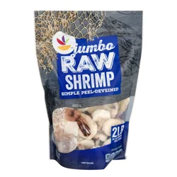 Giant Farm Raised Raw EZ-Peel Jumbo Shrimp 21-25 ct per lb Frozen