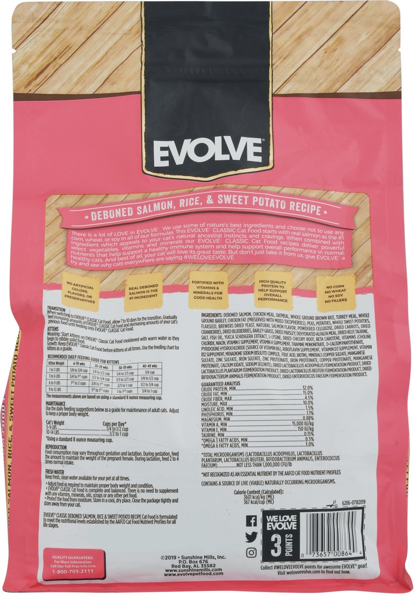 slide 3 of 9, Evolve Classic Super Premium Deboned Salmon, Rice, & Sweet Potato Recipe Food for Cats 44 oz, 44 oz