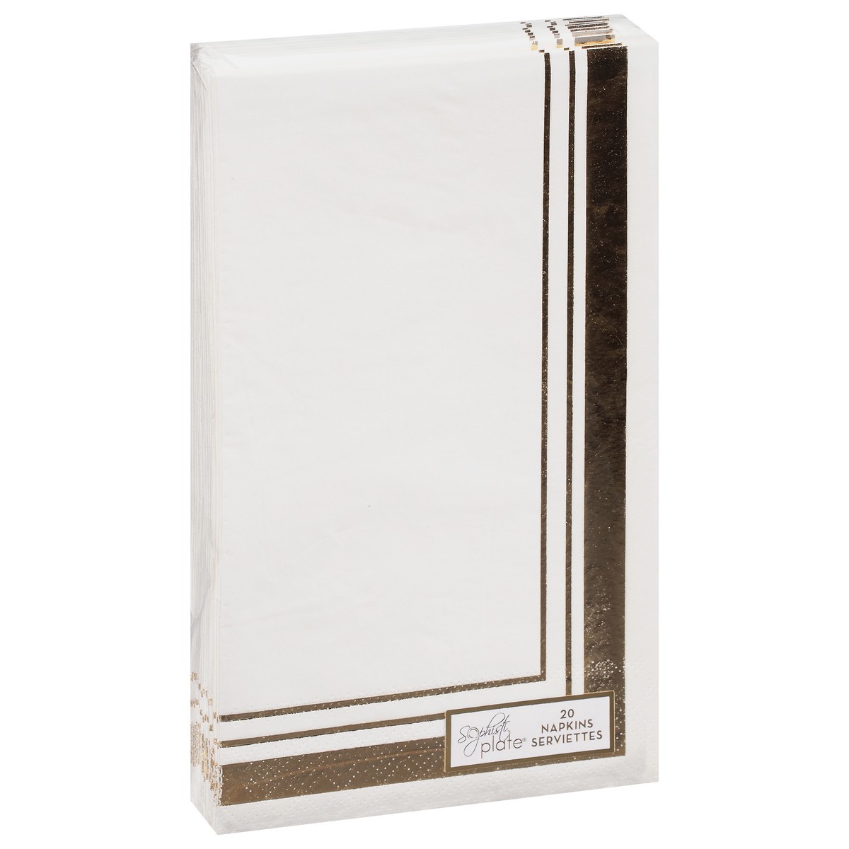 slide 9 of 12, Guest Towel Gold Wht 20pk, 1 ct