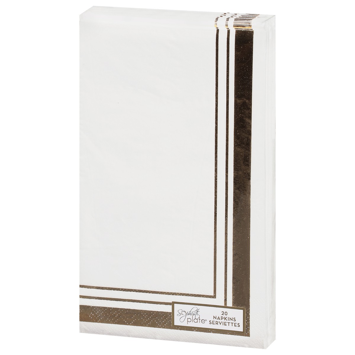 slide 3 of 12, Guest Towel Gold Wht 20pk, 1 ct