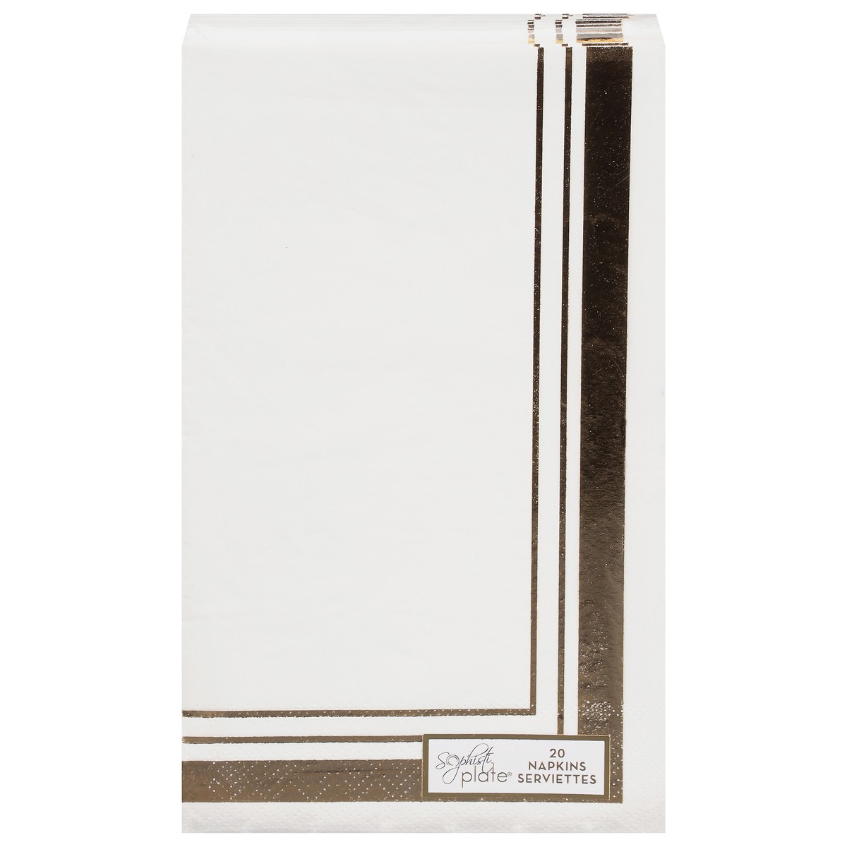 slide 10 of 12, Guest Towel Gold Wht 20pk, 1 ct