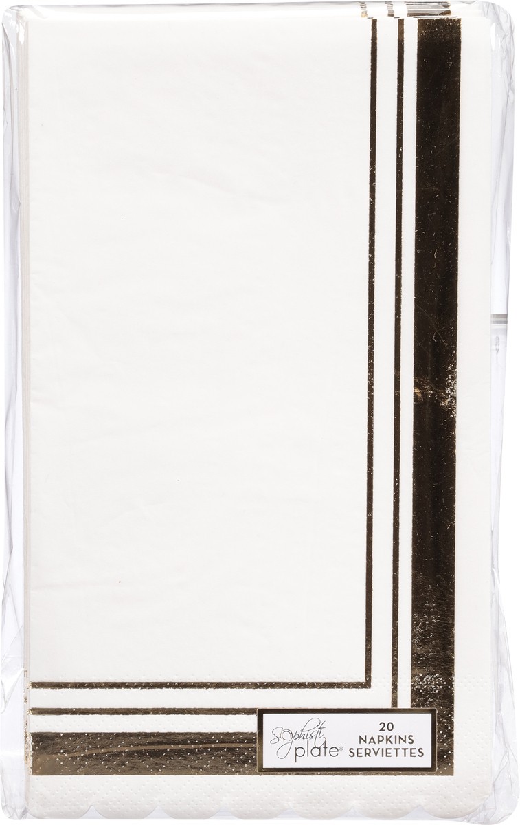 slide 8 of 12, Guest Towel Gold Wht 20pk, 1 ct