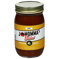 JoMomma's Salsa Hot Roasted Garlic Salsa 16 oz