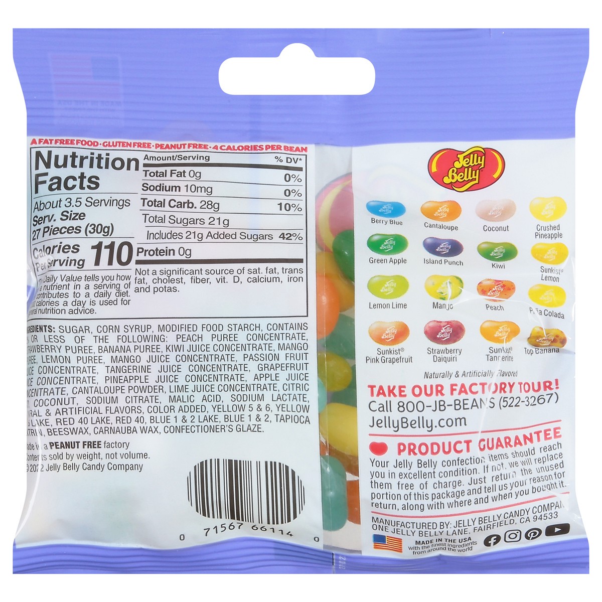 slide 2 of 14, Jelly Belly Tropical Mix Jelly Bean 3.5 oz, 3.5 oz