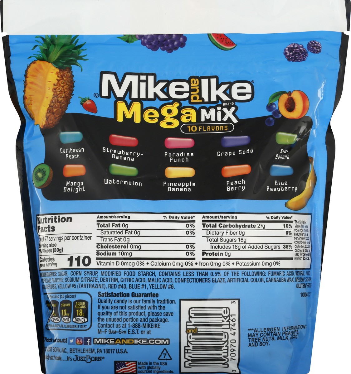 slide 5 of 9, MIKE AND IKE Mike & Ike Candy Mega Mix Sour, 28.8 oz
