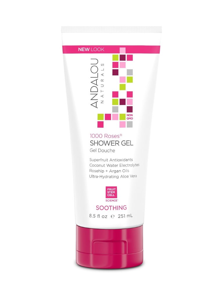 slide 1 of 1, Andalou Naturals 1000 Roses Soothing Organic Shower Gel, 8.5 fl oz