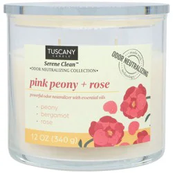 Tuscany Candle® Serene Clean™ Collection Scented Jar Candle Peony + Rose